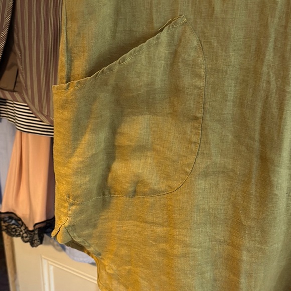 CP Shades Green 3/4 Sleeve Button Down Shirt - Picture 5 of 8